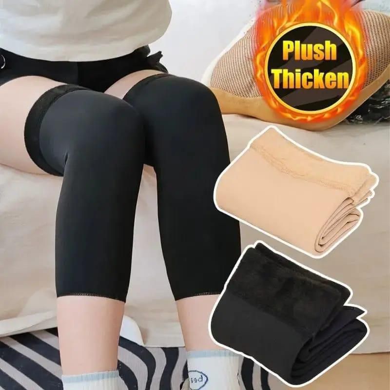 Unisex Winter Warm Plush Compression Socks & Leggings with Knee Support – Non-Slip, Cold-Proof for Outdoor Sports & Recovery