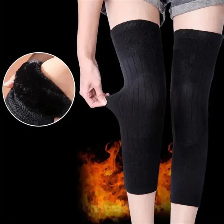 Unisex Winter Warm Plush Compression Socks & Leggings with Knee Support – Non-Slip, Cold-Proof for Outdoor Sports & Recovery