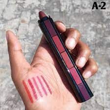5-in-1 Creamy Matte Lipstick Set – Red, Brown, Nude, Pink & Maroon – Waterproof & Long-Lasting
