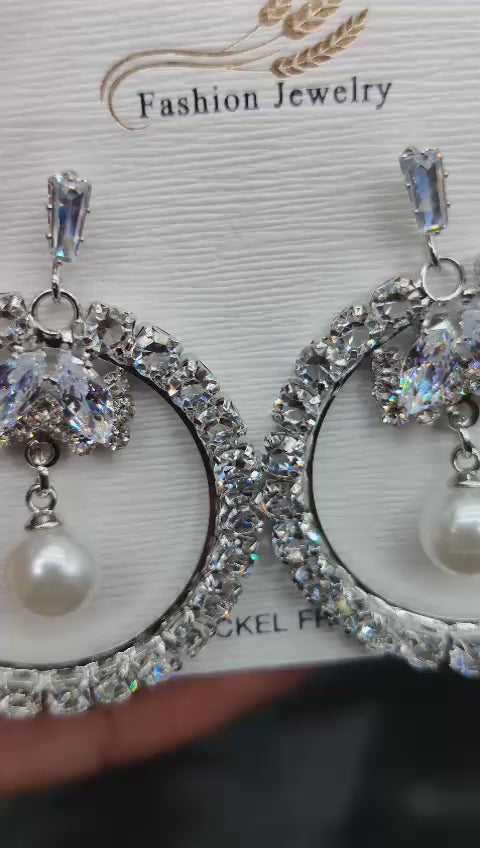 Imported Elegant Earrings  Starburst pearl design